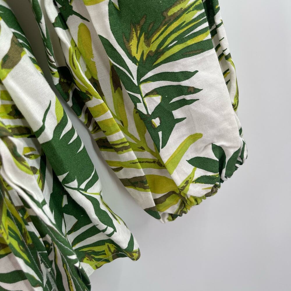 NEW ASHLEY STEWART Blouse Size 14 Linen Blend Tropical Coastal Breathable NWOT - Picture 13 of 13